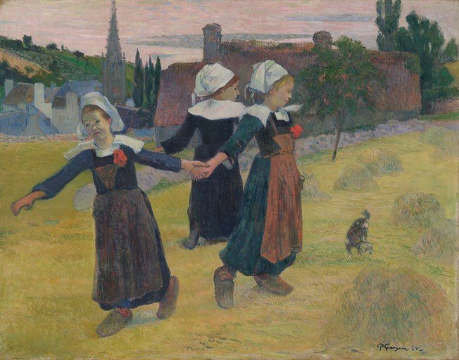 Breton Girls Dancing in a Field