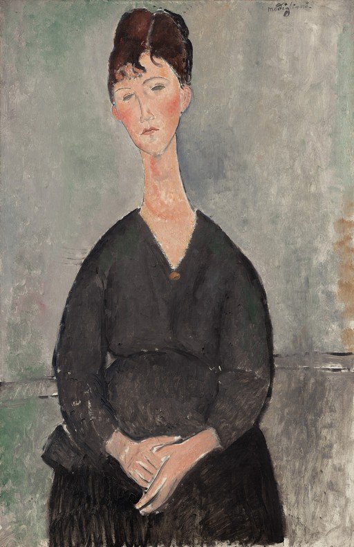 Portrait of a Young Woman in Black by Amedeo Modigliani