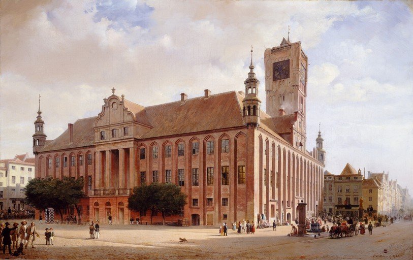 Gothic Town Hall and Market Square in Toruń, Poland