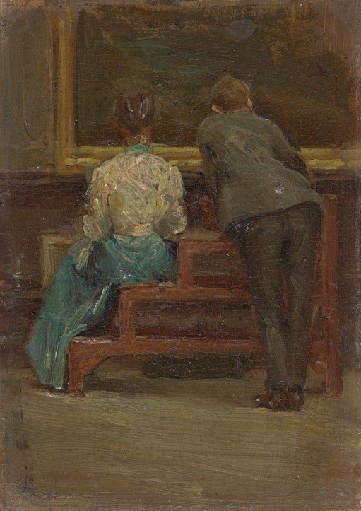 Couple Viewing Art in a Gallery