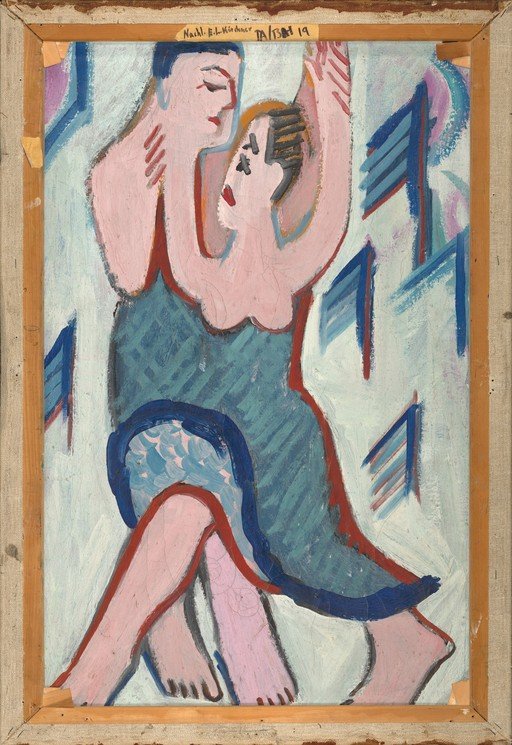 Expressionist Painting of Dancing Couple