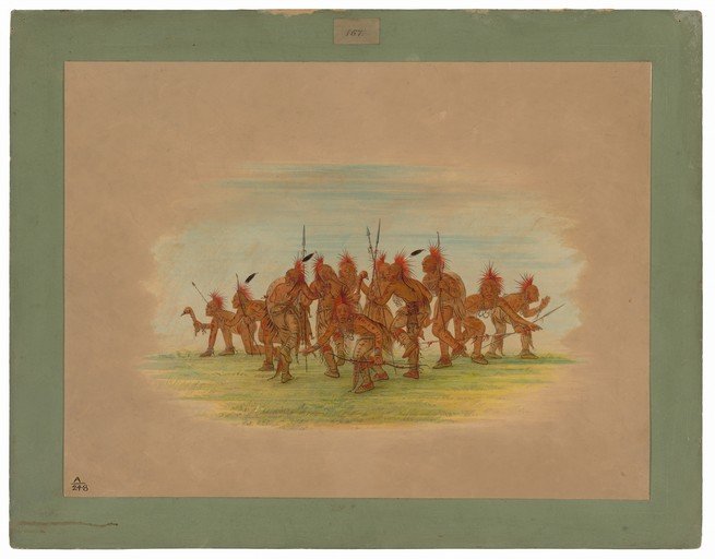 Native American Warriors in a Field