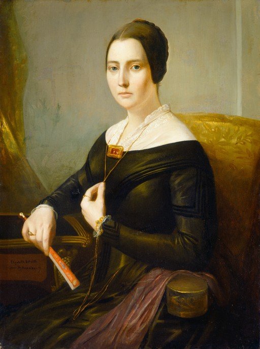Portrait of a Woman with a Fan and Jewelry