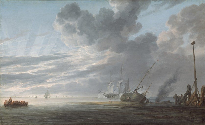 Seascape with Ships and Figures