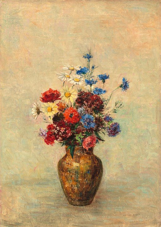 Vase of Wildflowers Painting