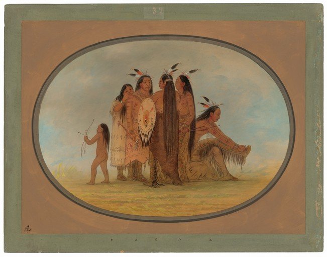 Native American Group in Traditional Attire