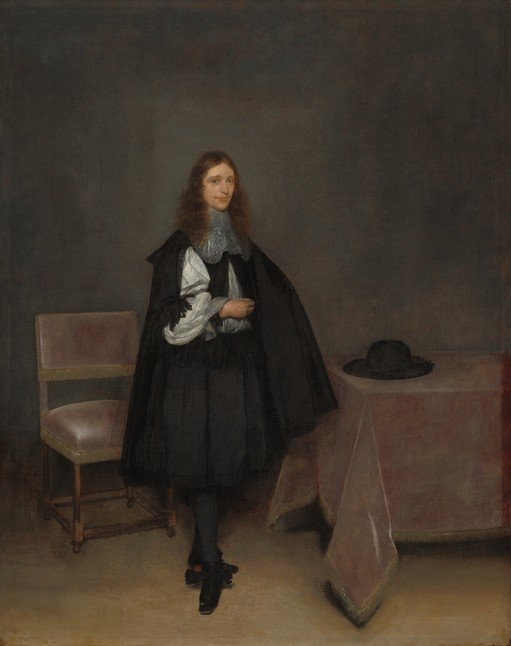 Portrait of a Gentleman in Black with Lace Collar