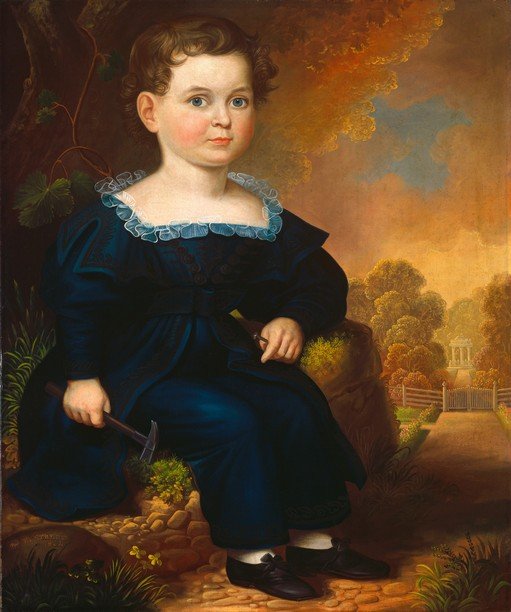 Portrait of a Young Boy with Geological Tools