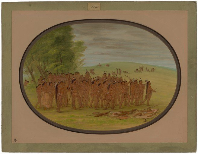 Native American Gathering in a Landscape