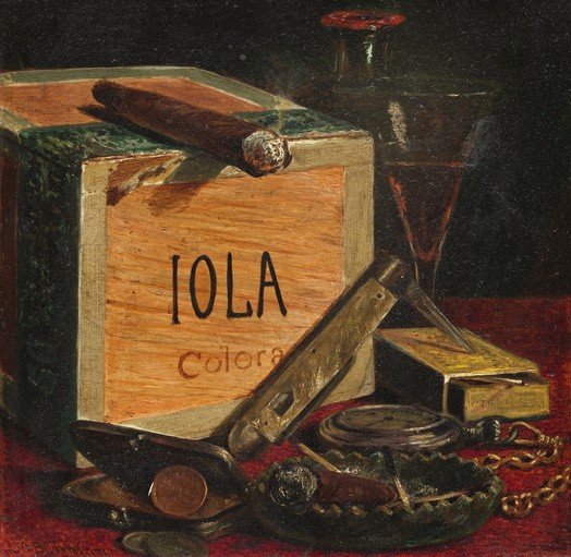 Still Life with Cigar, Pocket Watch, and Drink