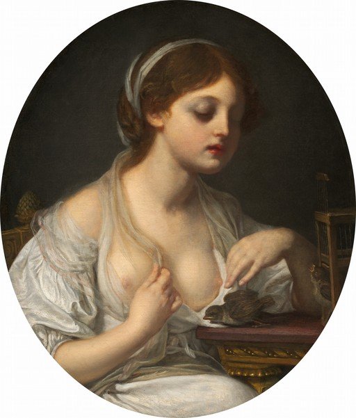 Young Woman with Birds