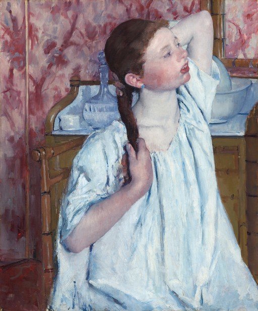 Girl Brushing Her Hair