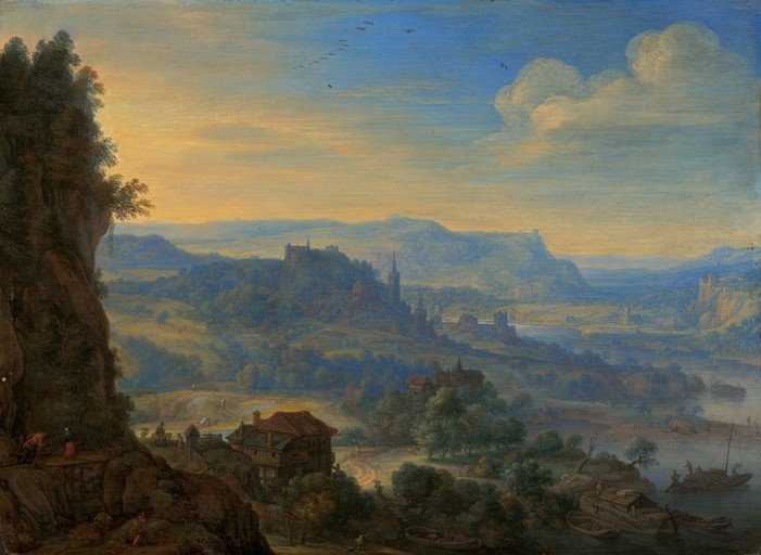 Panoramic Landscape with Castle and River