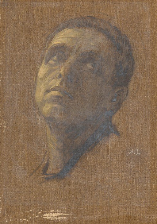 Portrait of a Man Looking Upwards
