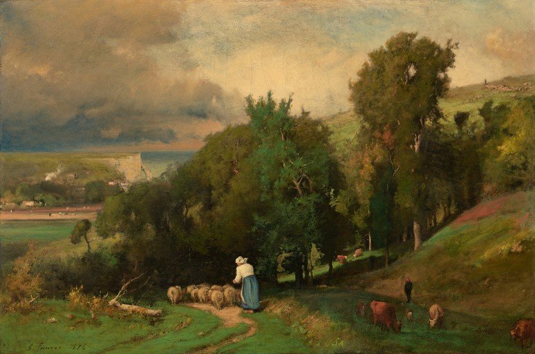 Pastoral Landscape with Shepherdess and Sheep