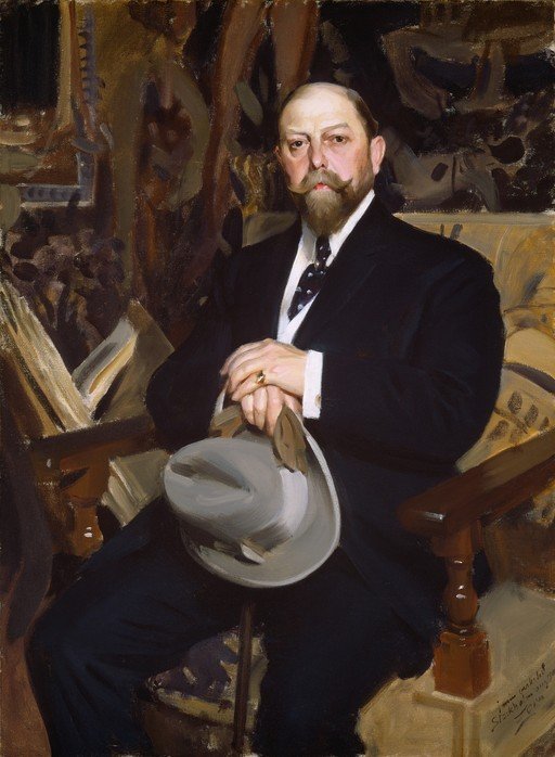 Portrait of a Man in a Suit Holding a Hat