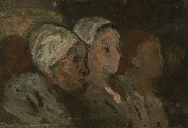 Impressionist Painting of Women in Profile