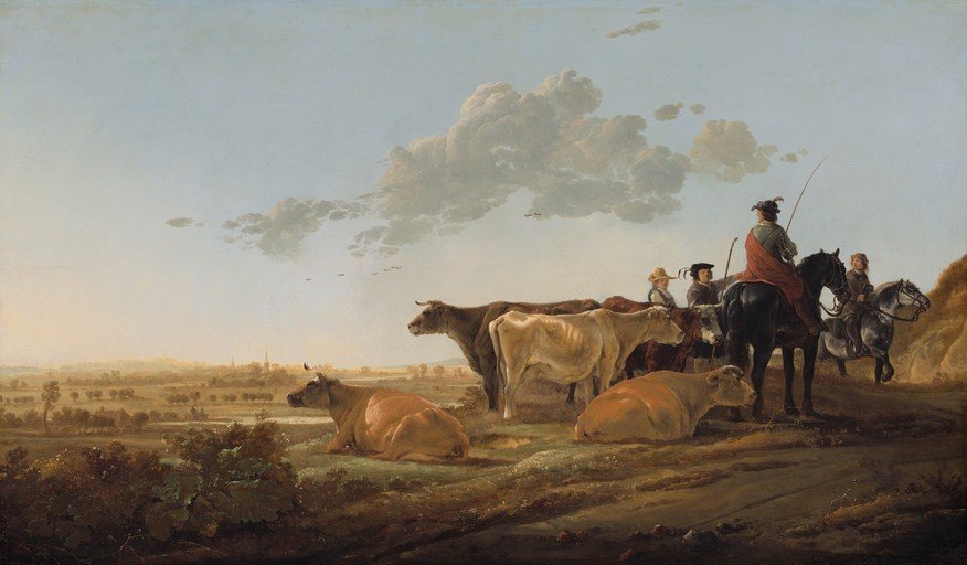 Pastoral Scene with Cattle and Horsemen