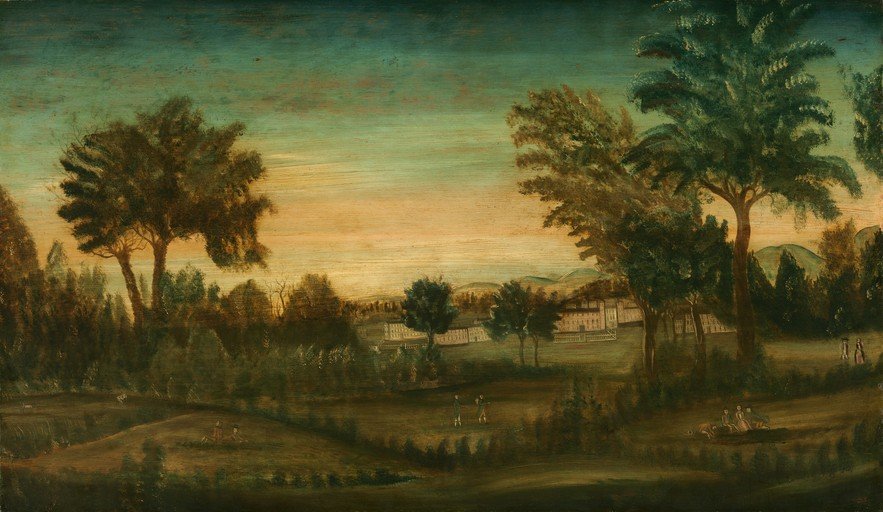 Pastoral Landscape with Figures and Buildings
