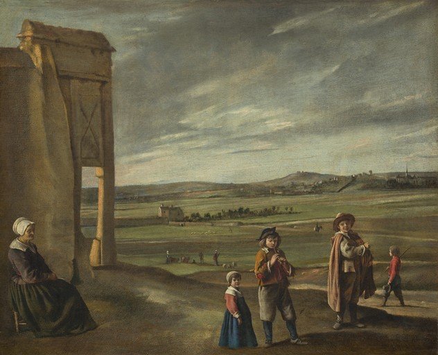 Pastoral Scene with Figures and Landscape