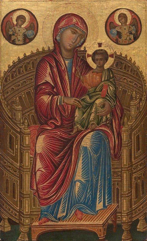 Madonna and Child with Angels Icon