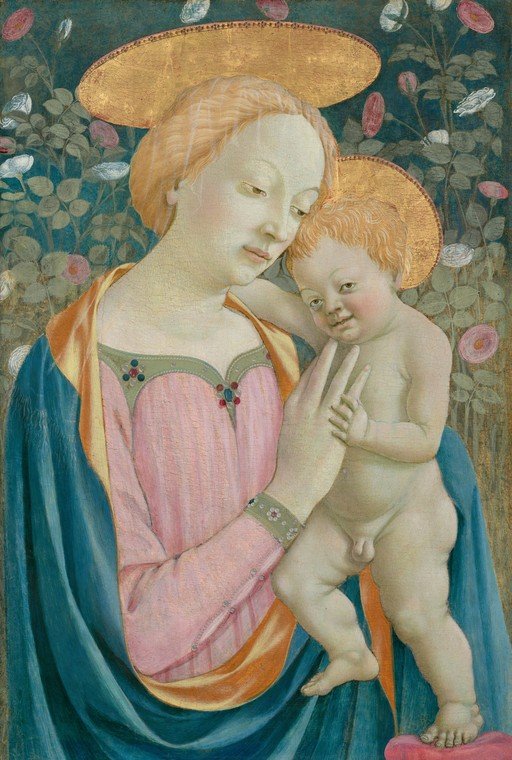 Madonna and Child with Roses