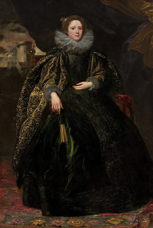 Portrait of a Woman in a Green Gown with a Ruff Collar