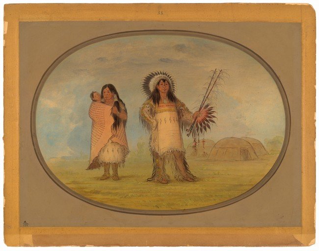 Native American Family and Camp Scene