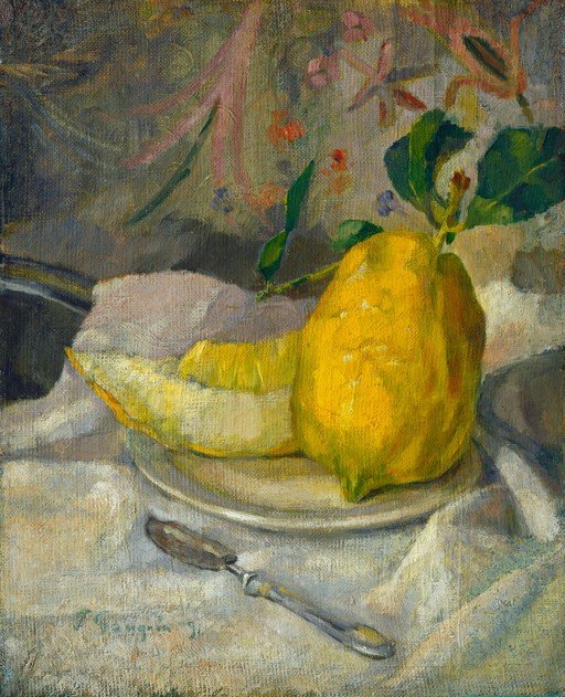 Still Life with Lemon and Melon Slices