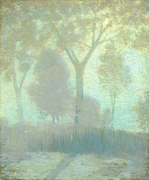 Impressionist Landscape with Trees and Path