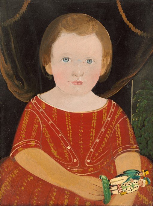 Portrait of a Young Child with a Toy