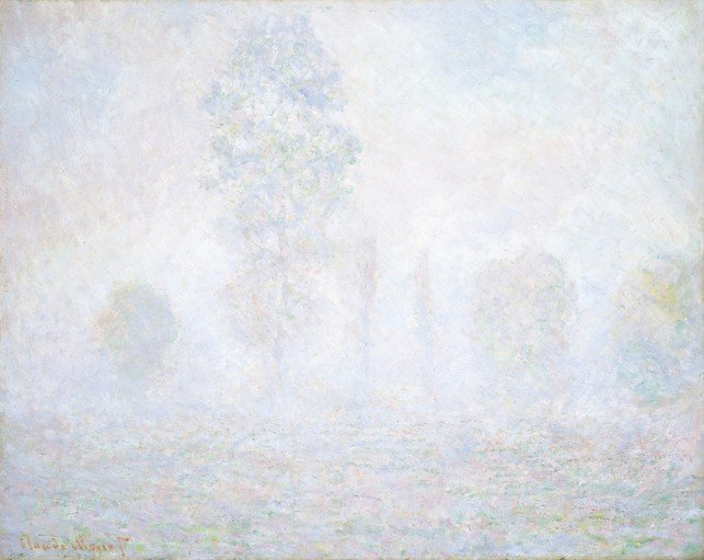 Impressionist Landscape Painting of a Misty Morning