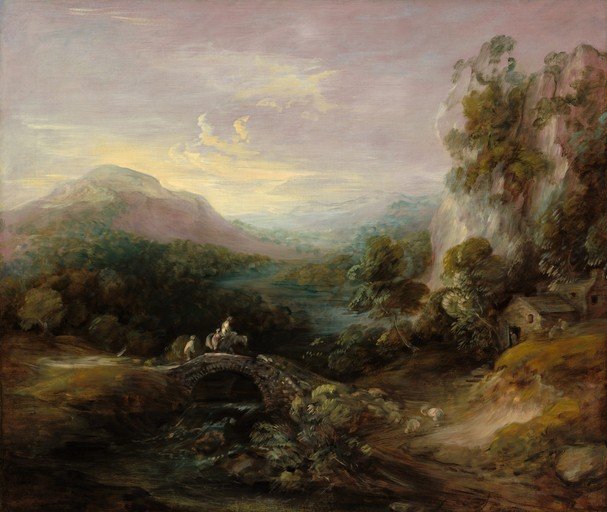 Pastoral Landscape with Bridge and Figures