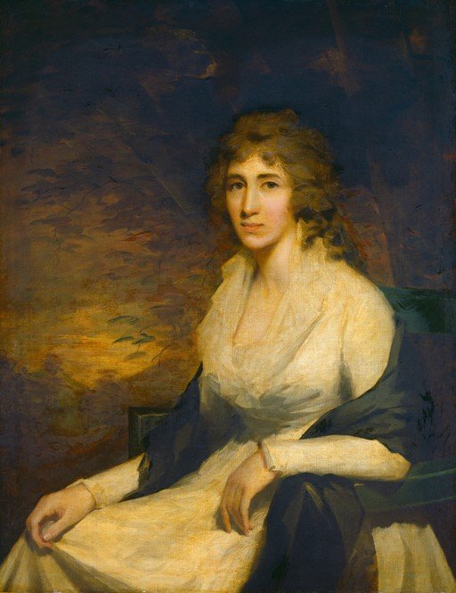 Portrait of a Woman in a White Dress