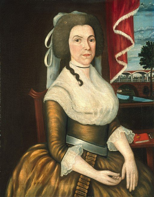 Portrait of a Woman in Colonial Attire