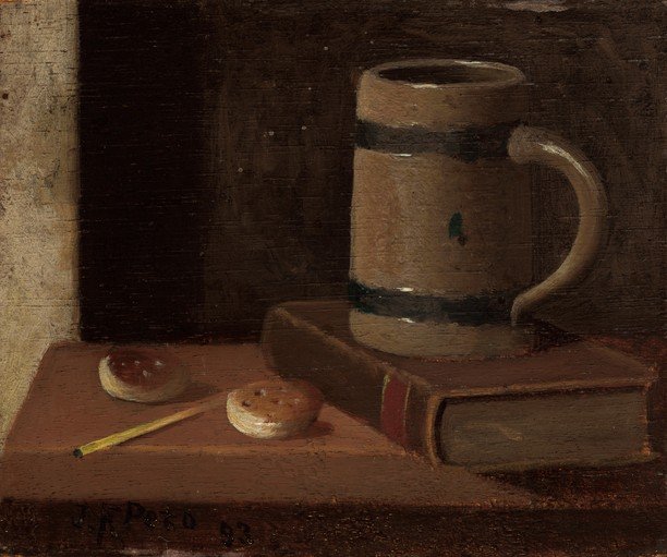 Still Life with Mug, Book, and Pastries