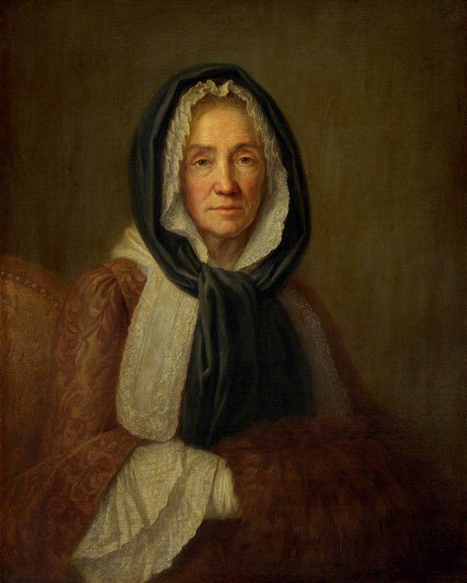 Portrait of an Elderly Woman in a Black Hood and Fur