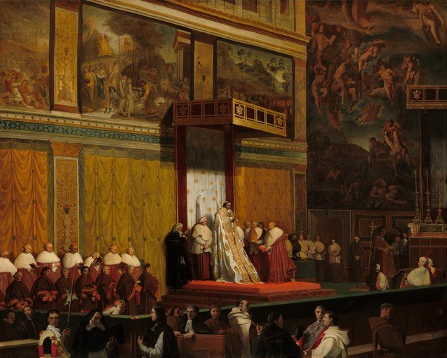 Coronation of a Pope in a Grand Hall