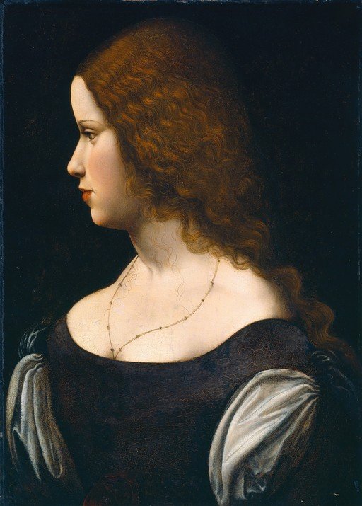 Portrait of a Young Woman in Profile