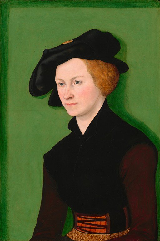 Portrait of a Young Woman with a Black Hat