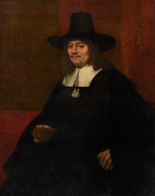 Portrait of a Man in a Black Hat and Cape