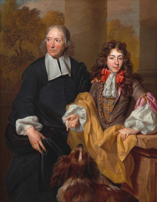 17th Century Portrait of a Man, Boy, and Dog