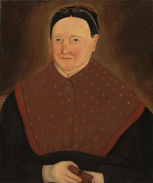 Portrait of a Woman with Glasses and a Book