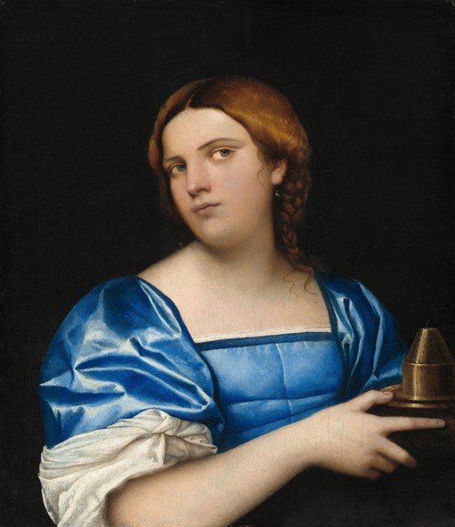 Portrait of a Woman with a Geometric Object