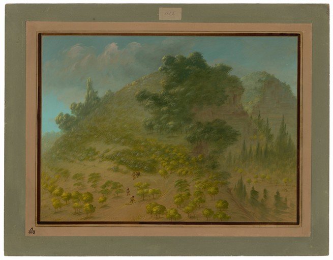 Pastoral Landscape with Figures and Distant Tower