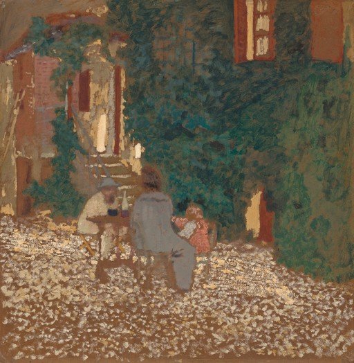 Impressionist Garden Scene with Figures