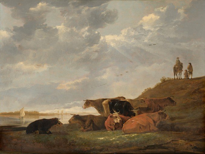 Pastoral Scene with Cattle and Figures