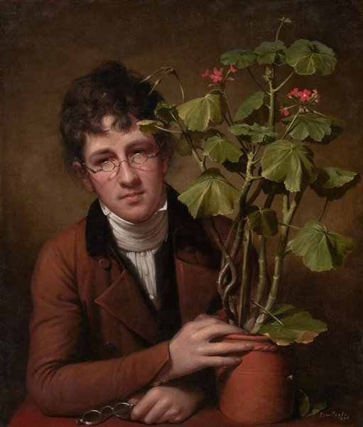 Portrait of a Young Man with a Geranium
