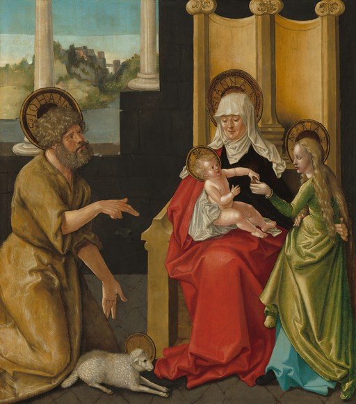 Religious Scene with Madonna, Child, and Saints