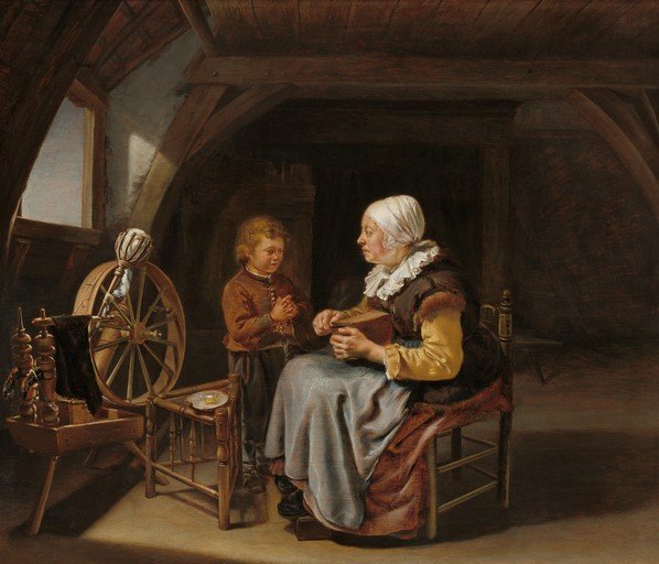 Mother and Child in a Domestic Interior